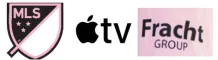 Inter Miami MLS Home Badge & Apple TV(Black) & Fracht Group(Black)