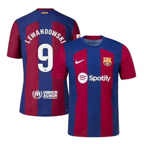 LEWANDOWSKI #9 Barcelona Home Authentic Jersey 2023/24