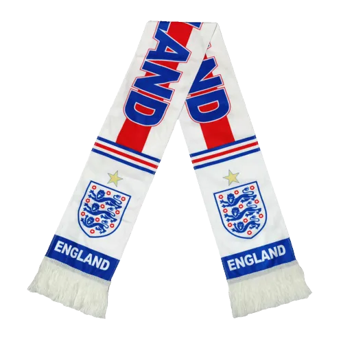 England Soccer Scarf White