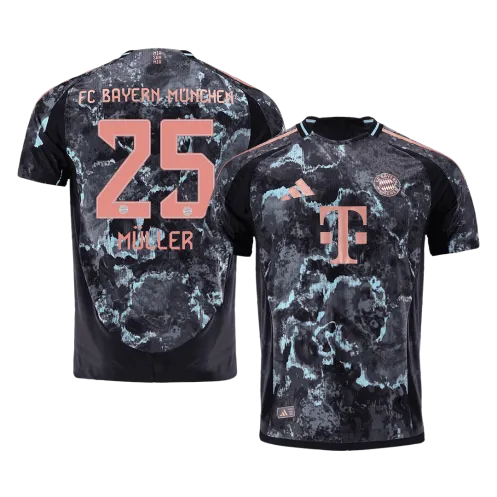 MÜLLER #25 Bayern Munich Away Authentic Soccer Jersey 2024/25