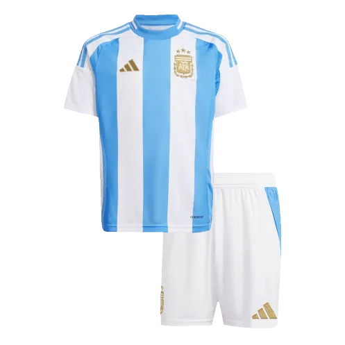 Argentina Home Kids Soccer Jerseys Kit Copa America 2024