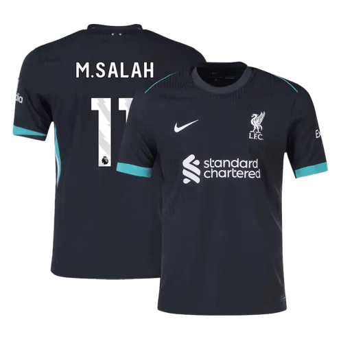M.SALAH #11 Liverpool Away Authentic Soccer Jersey 2024/25