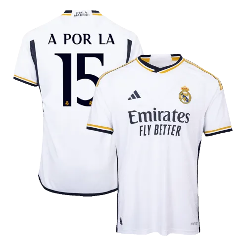 A POR LA #15 Real Madrid Home Authentic Soccer Jersey 2023/24