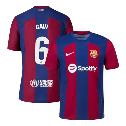 GAVI #6 Barcelona Home Authentic Jersey 2023/24