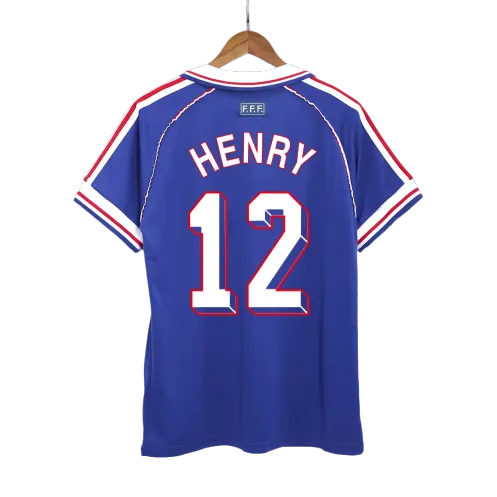 Vintage Soccer Jersey HENRY #12 France Home 1998